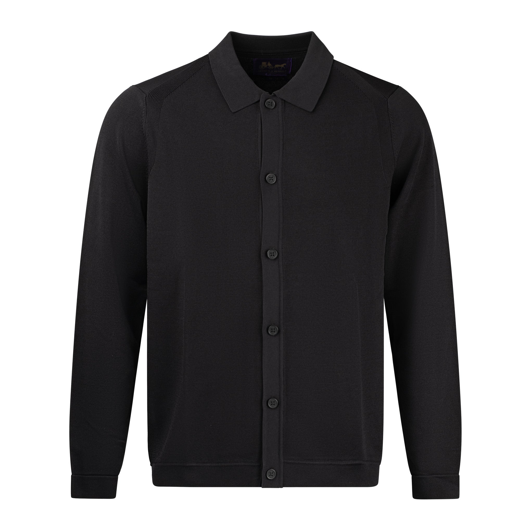 Arthur & Russell Knitted Shirt Black