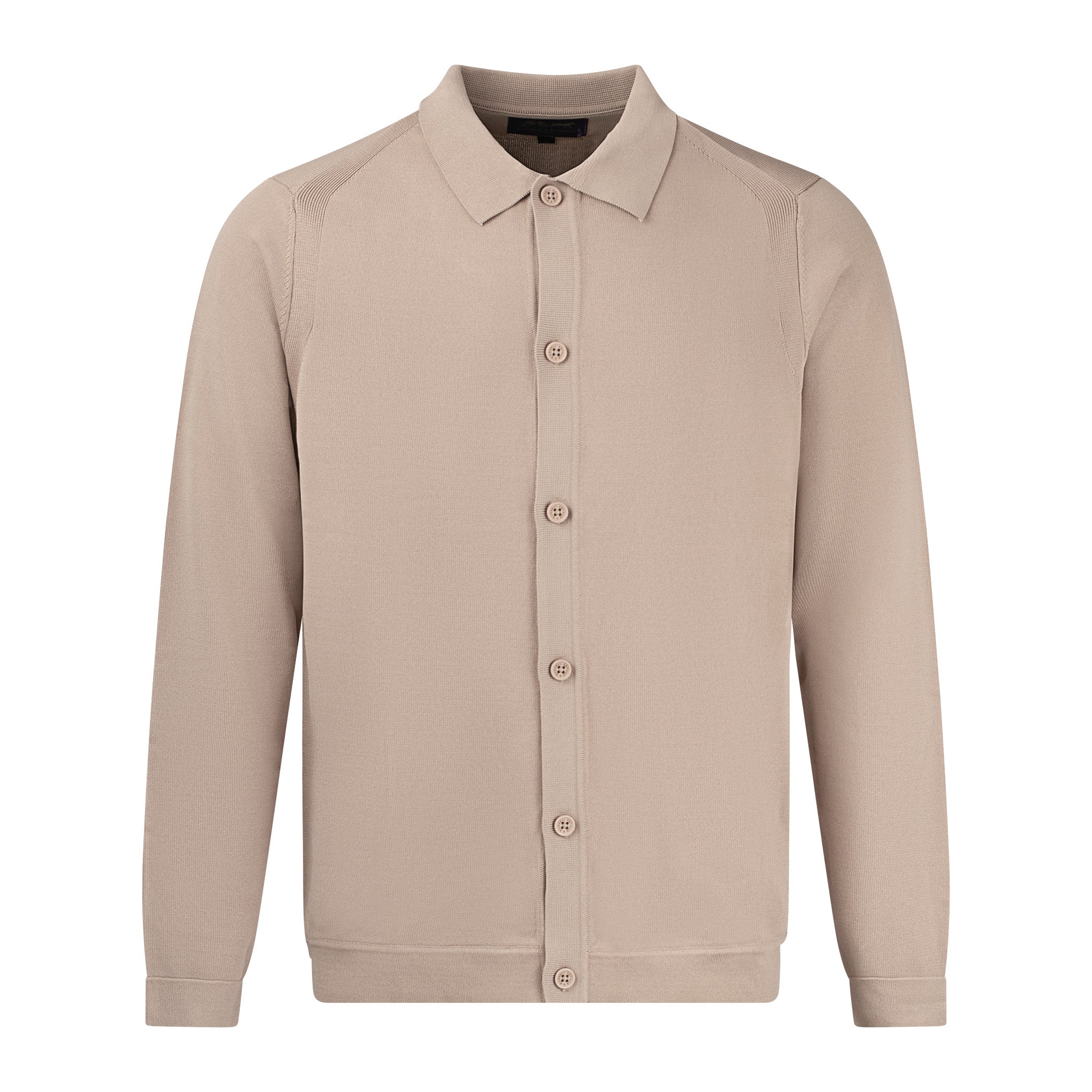 Arthur & Russell Knitted Shirt Taupe