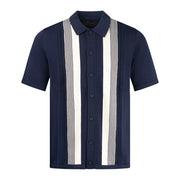 Arthur & Russell Stripe Knit Shirt Navy