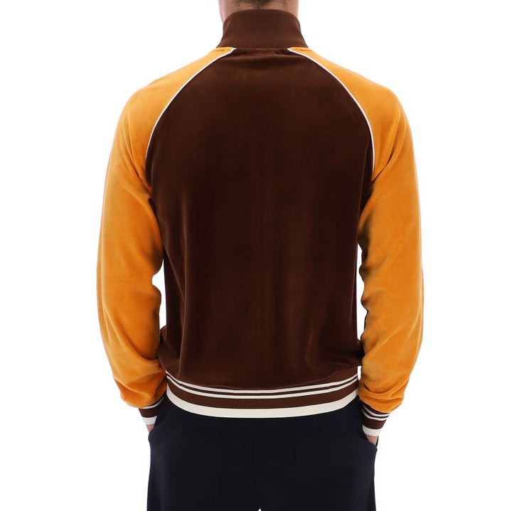 Fila Vintage Liston Velour Track Top Brown/Orange