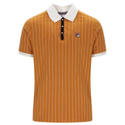 Fila Vintage BB1 Striped Polo Shirt Orange