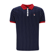 Fila Vintage BB1 Striped Polo Shirt Navy/Red