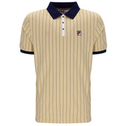 Fila Vintage BB1 Striped Polo Shirt Beige