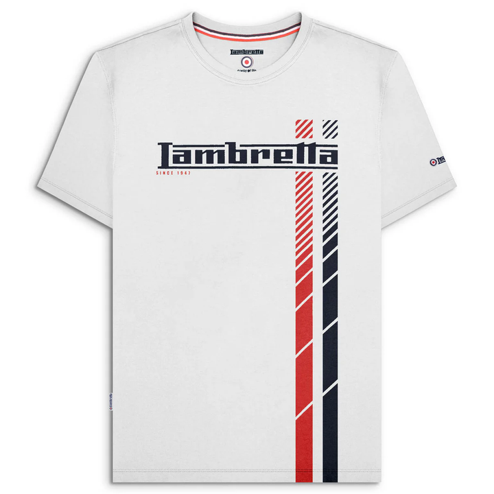 Lambretta Fade Stripe T-Shirt White