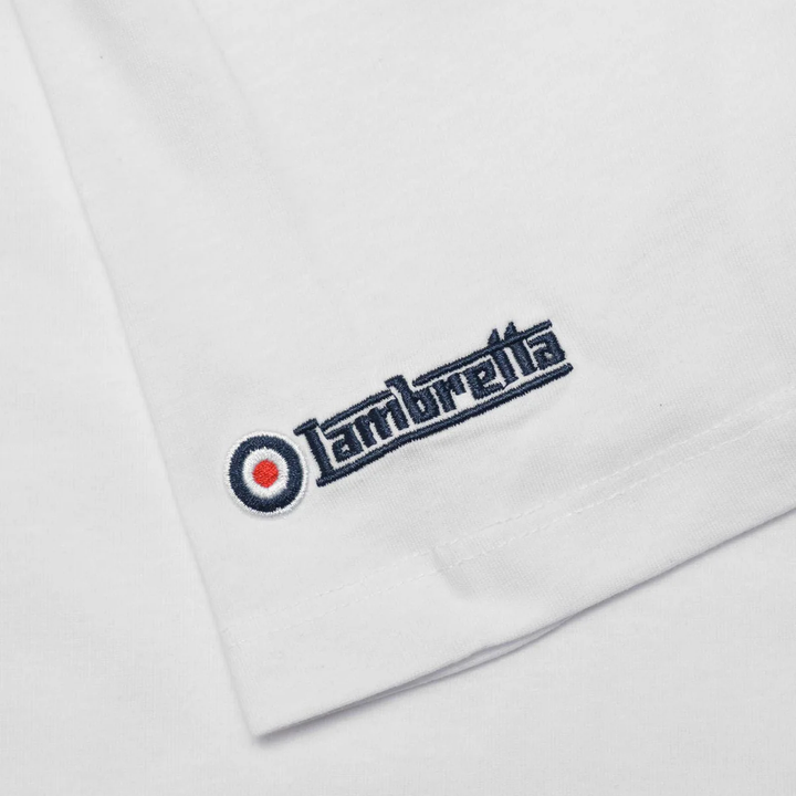 Lambretta Fade Stripe T-Shirt White