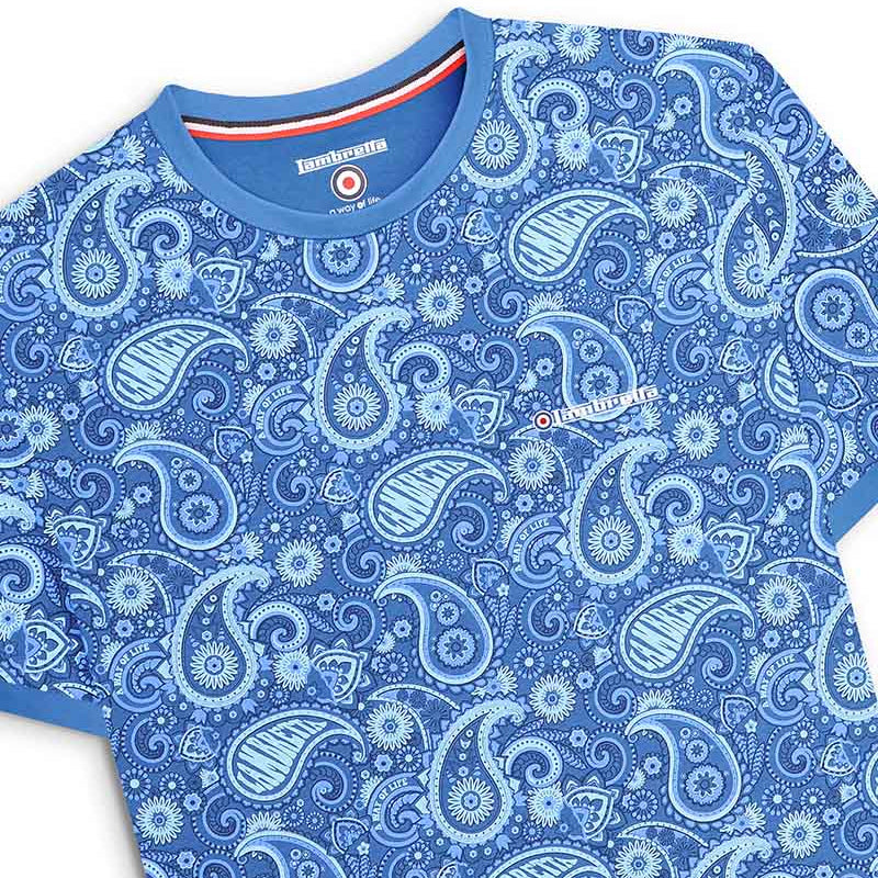 Lambretta Paisley T-Shirt Blue