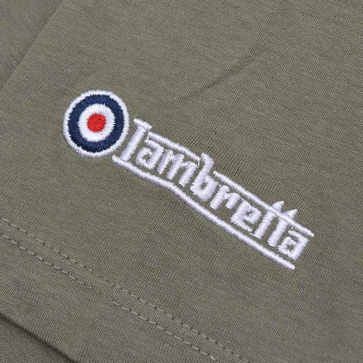 Lambretta Photo Print T-Shirt Khaki