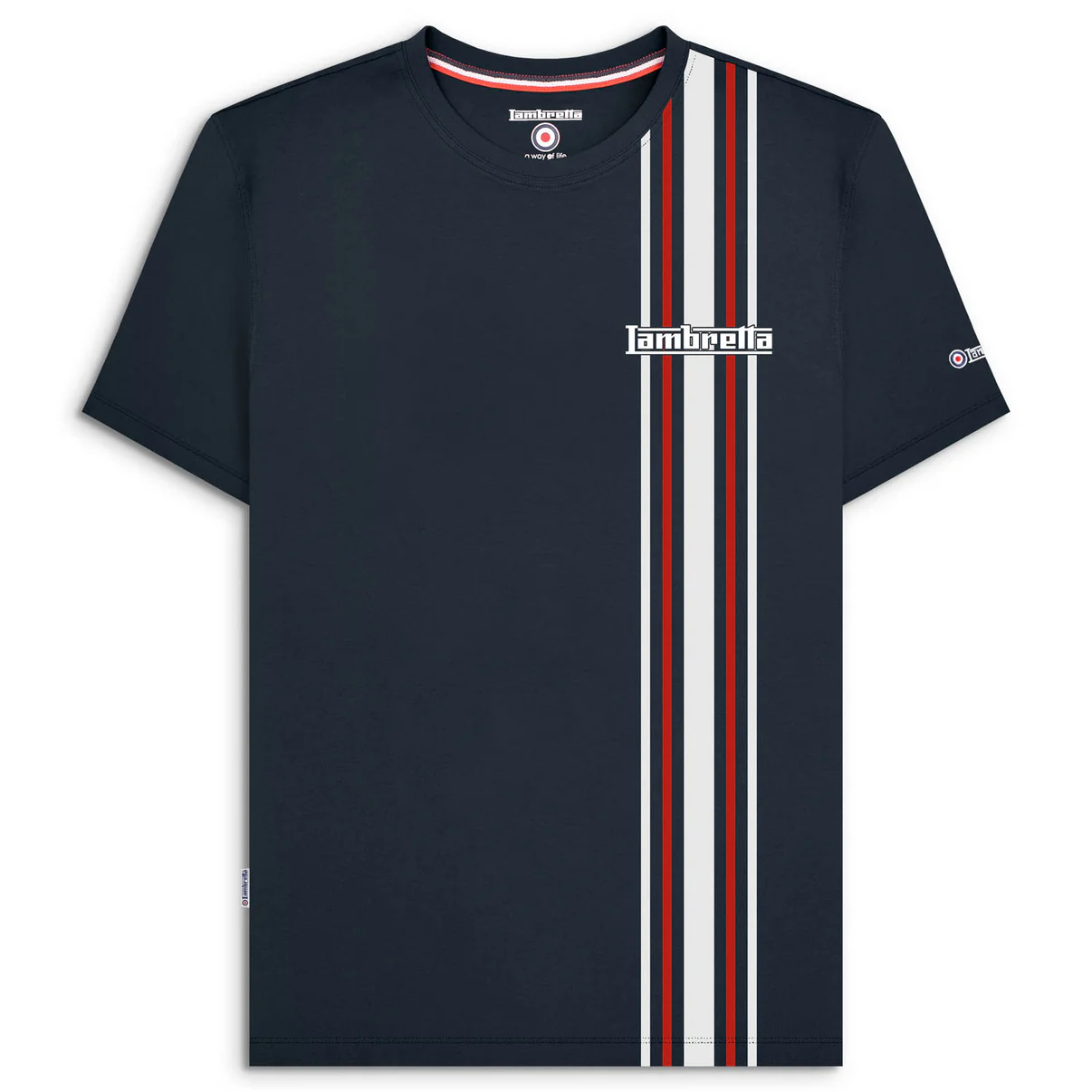 Lambretta Side Stripe T-Shirt Navy