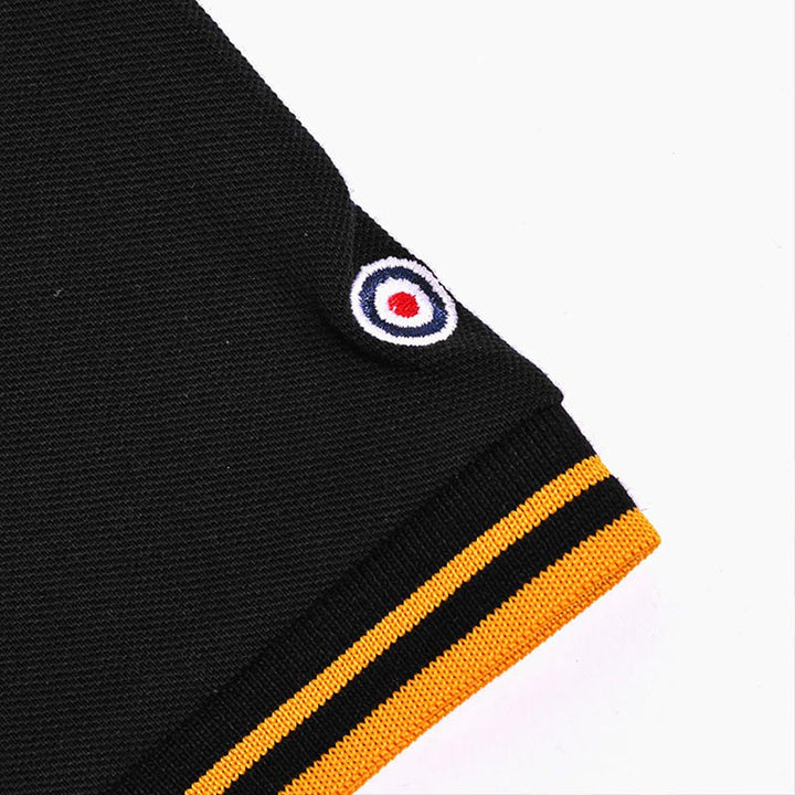 Lambretta Twin Tip Polo Shirt Black/Gold