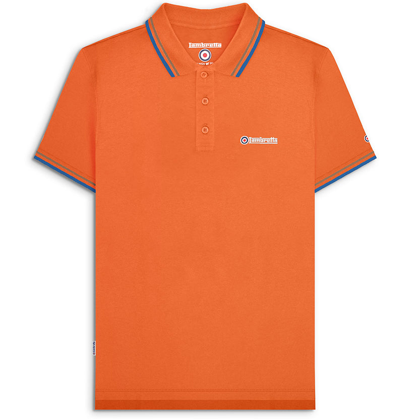 Lambretta Twin Tip Polo Shirt Orange