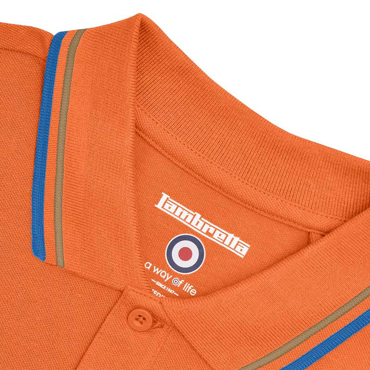 Lambretta Twin Tip Polo Shirt Orange