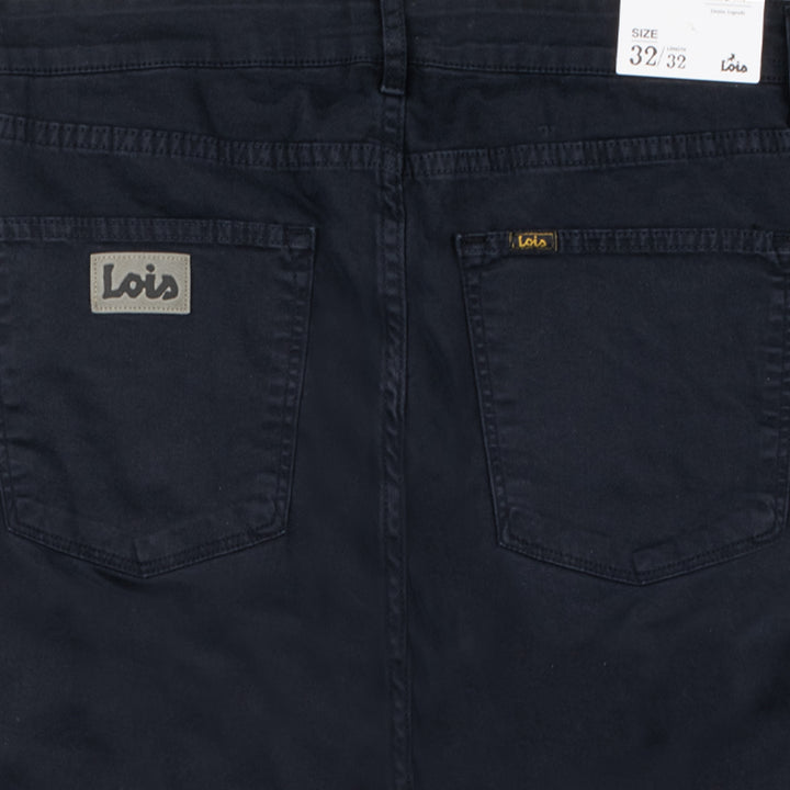 Lois Terrace Cotton Pants Navy Blue
