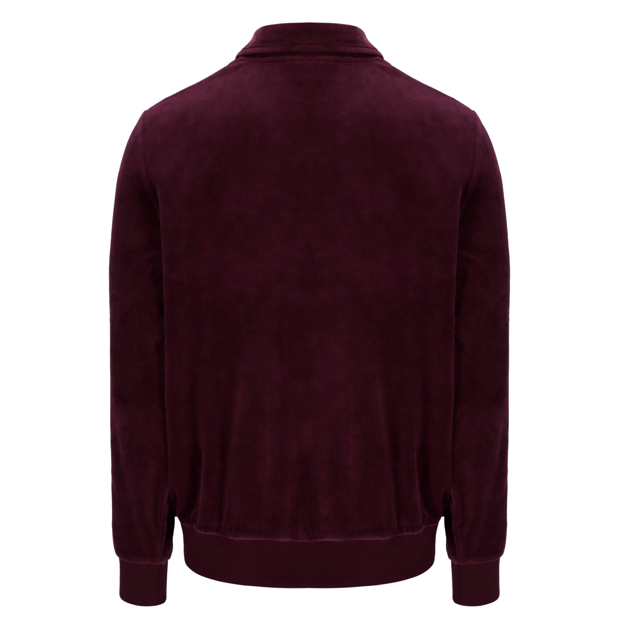 Fila Vintage Malakai Velour Track Top Burgundy