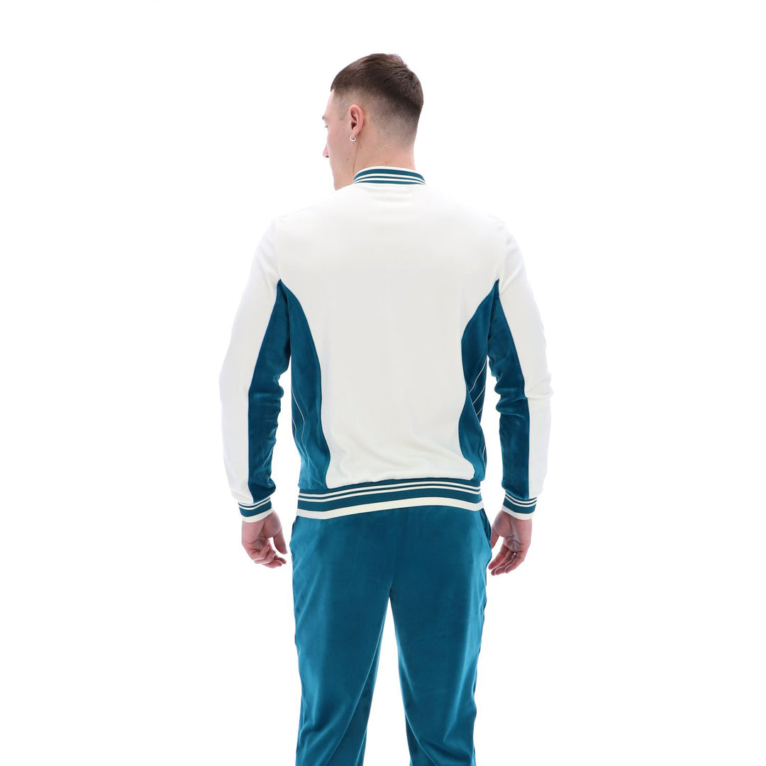 Fila Vintage Miguel Velour Track Top Cream/Teal