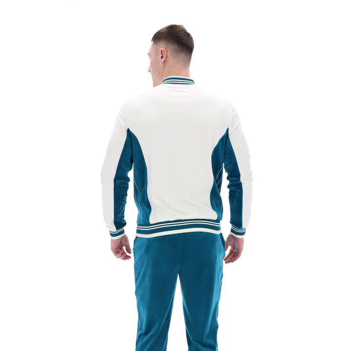 Fila Vintage Miguel Velour Track Top Cream/Teal