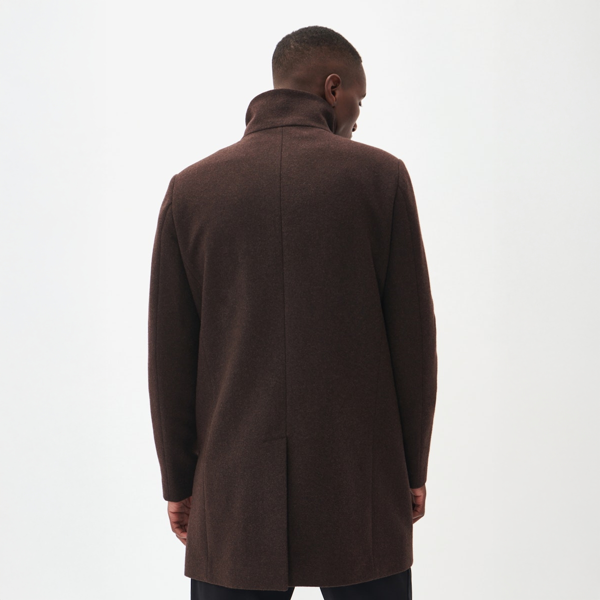 Matinique Harvey Wool Overcoat Espresso