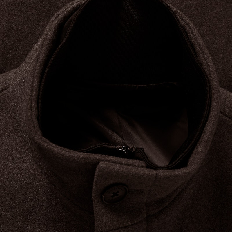 Matinique Harvey Wool Overcoat Espresso