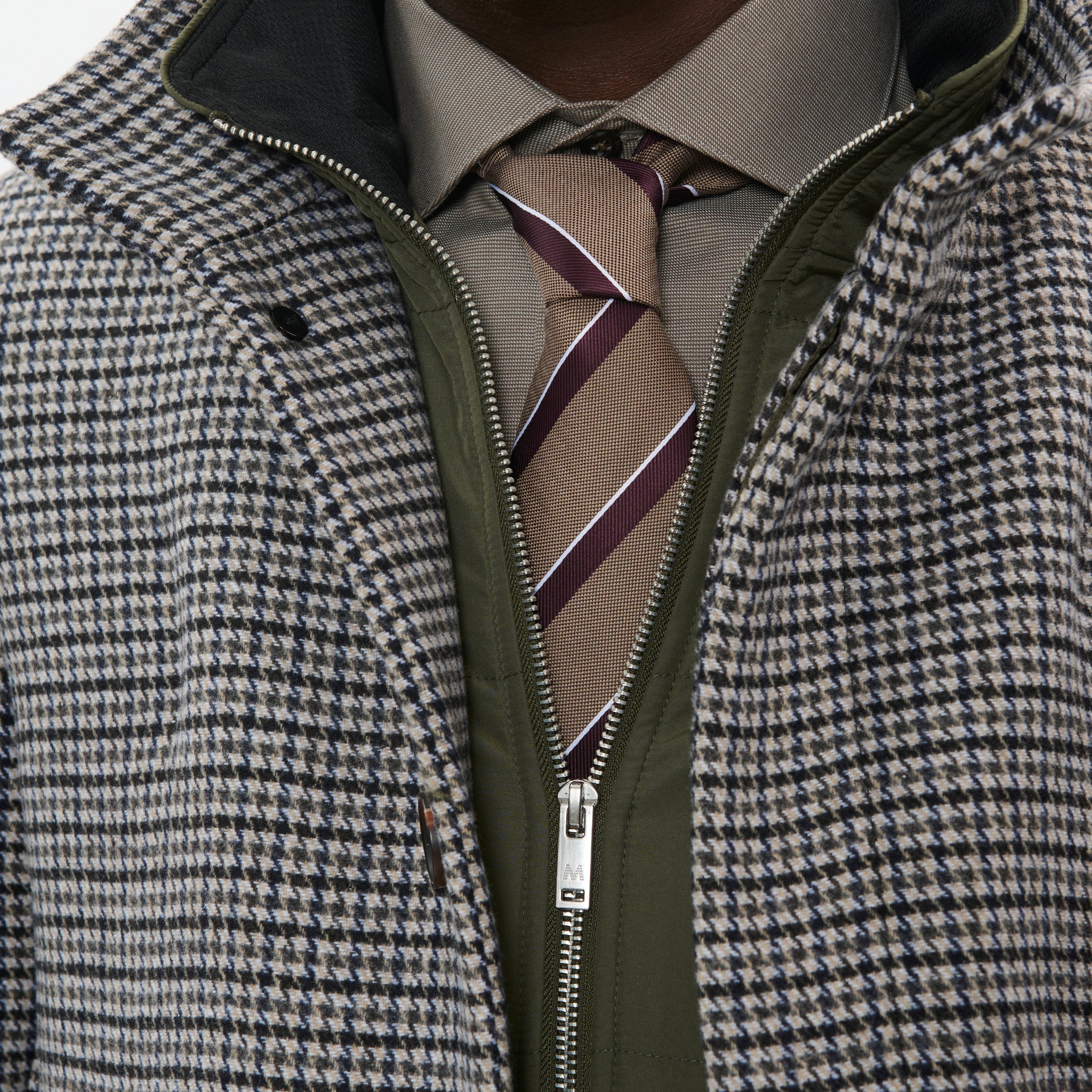 Matinique Harvey Wool Overcoat Dogtooth