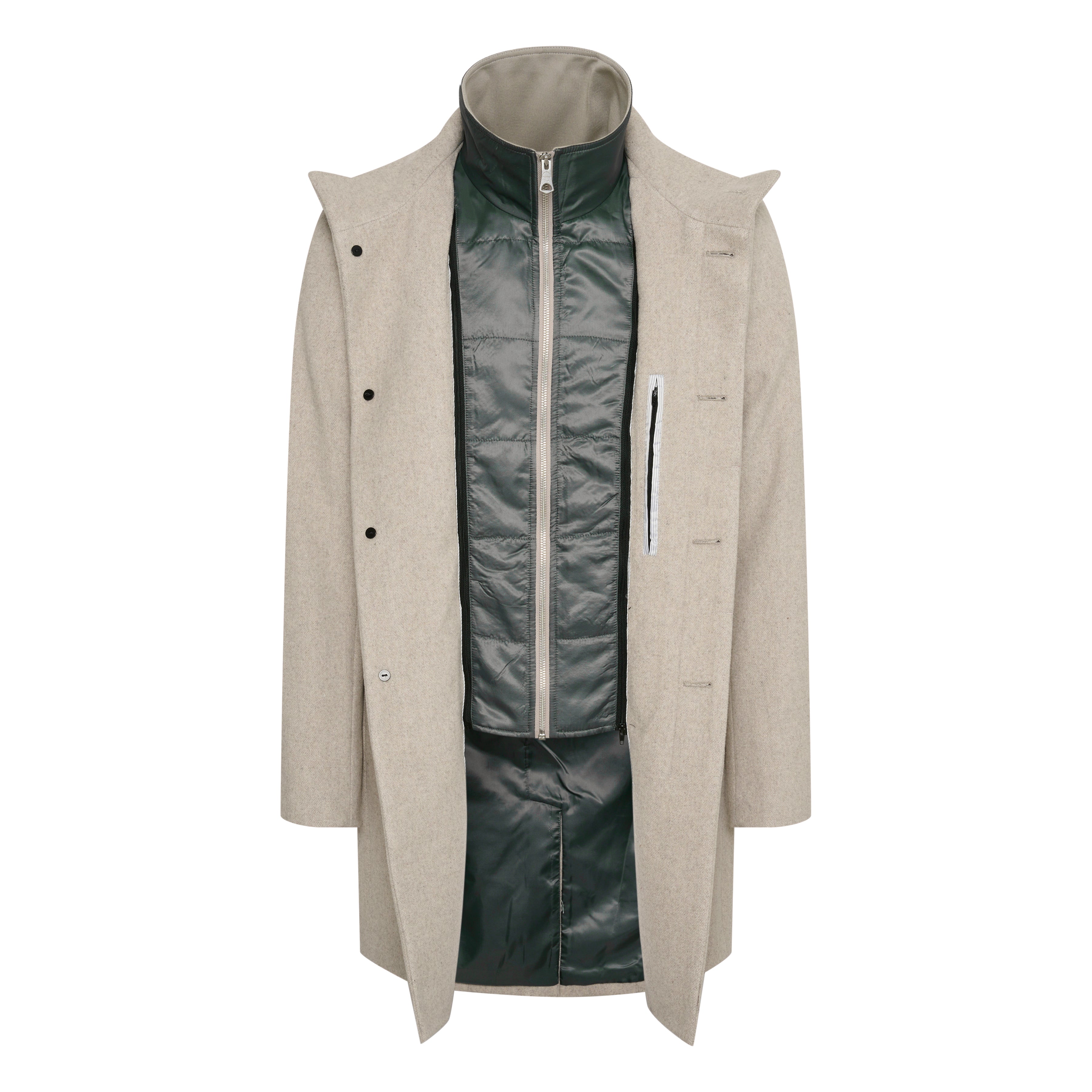 Matinique Harvey Wool Overcoat Taupe