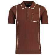 Madcap Cagney Knit Polo Shirt Brown