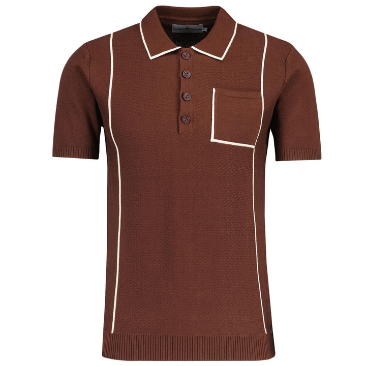 Madcap Cagney Knit Polo Shirt Brown