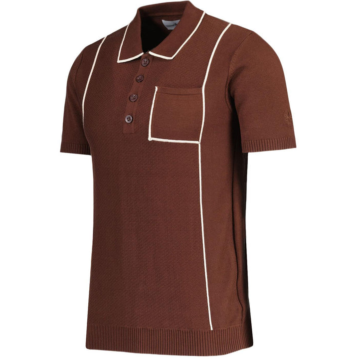 Madcap Cagney Knit Polo Shirt Brown