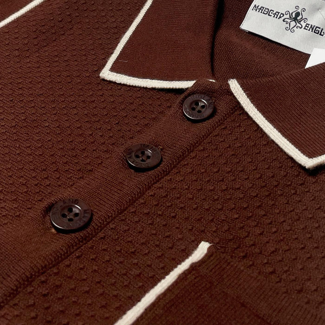 Madcap Cagney Knit Polo Shirt Brown