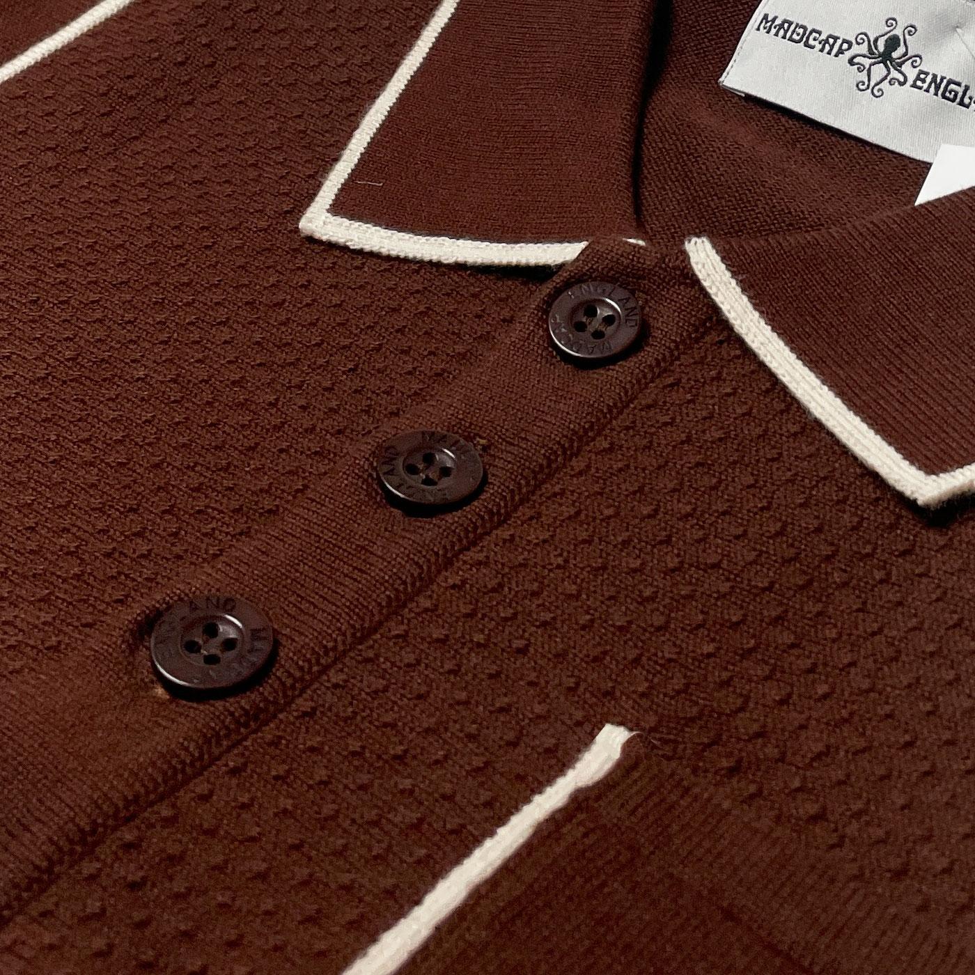 Madcap Cagney Knit Polo Shirt Brown
