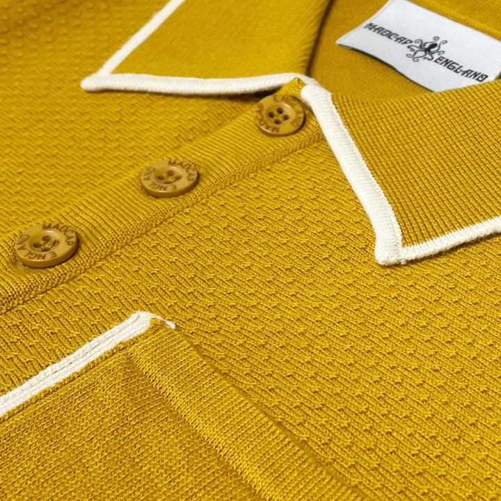 Madcap Cagney Knit Polo Shirt Mustard