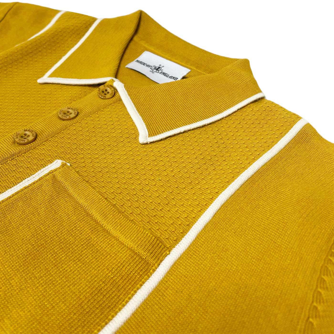 Madcap Cagney Knit Polo Shirt Mustard