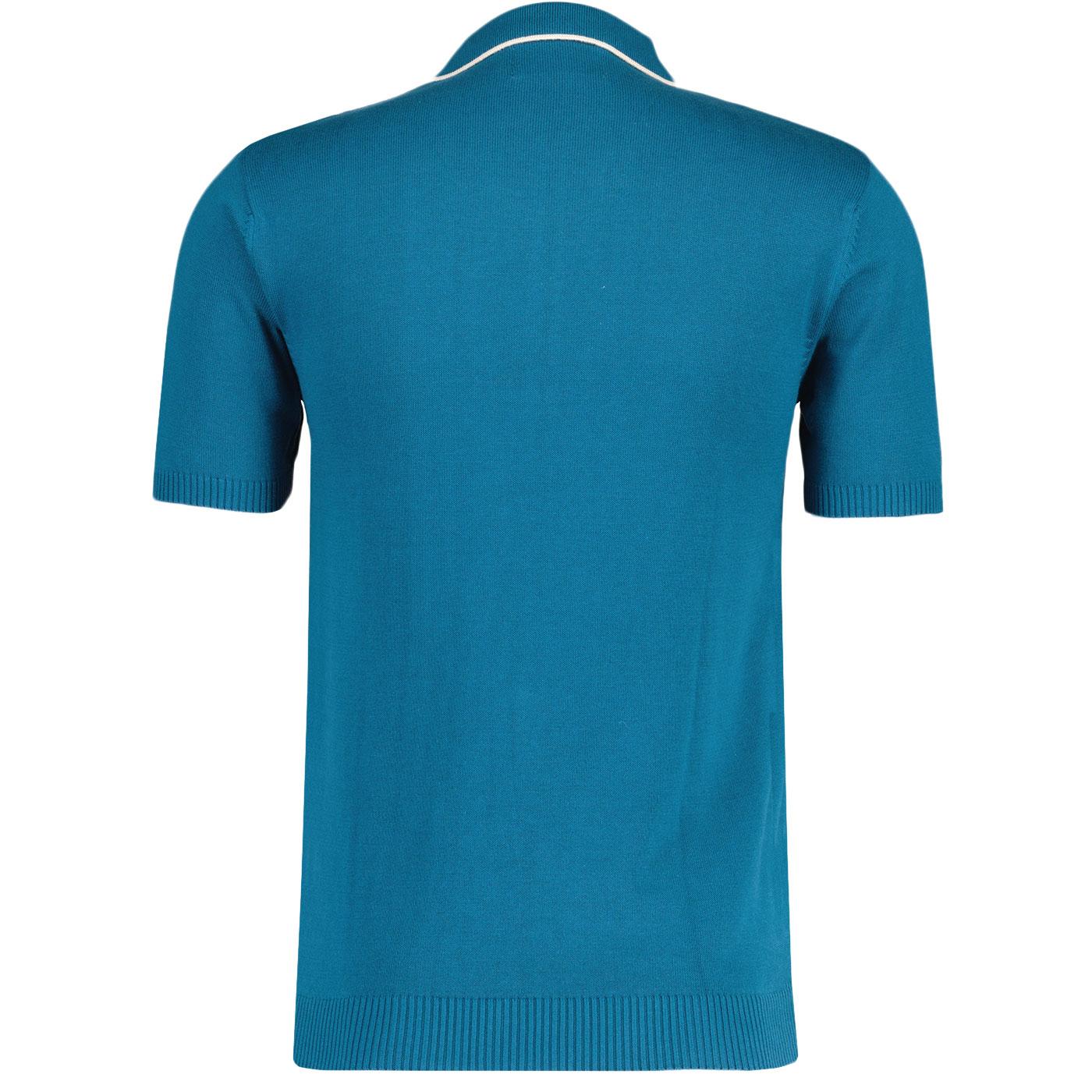 Madcap Cagney Knit Polo Shirt Teal