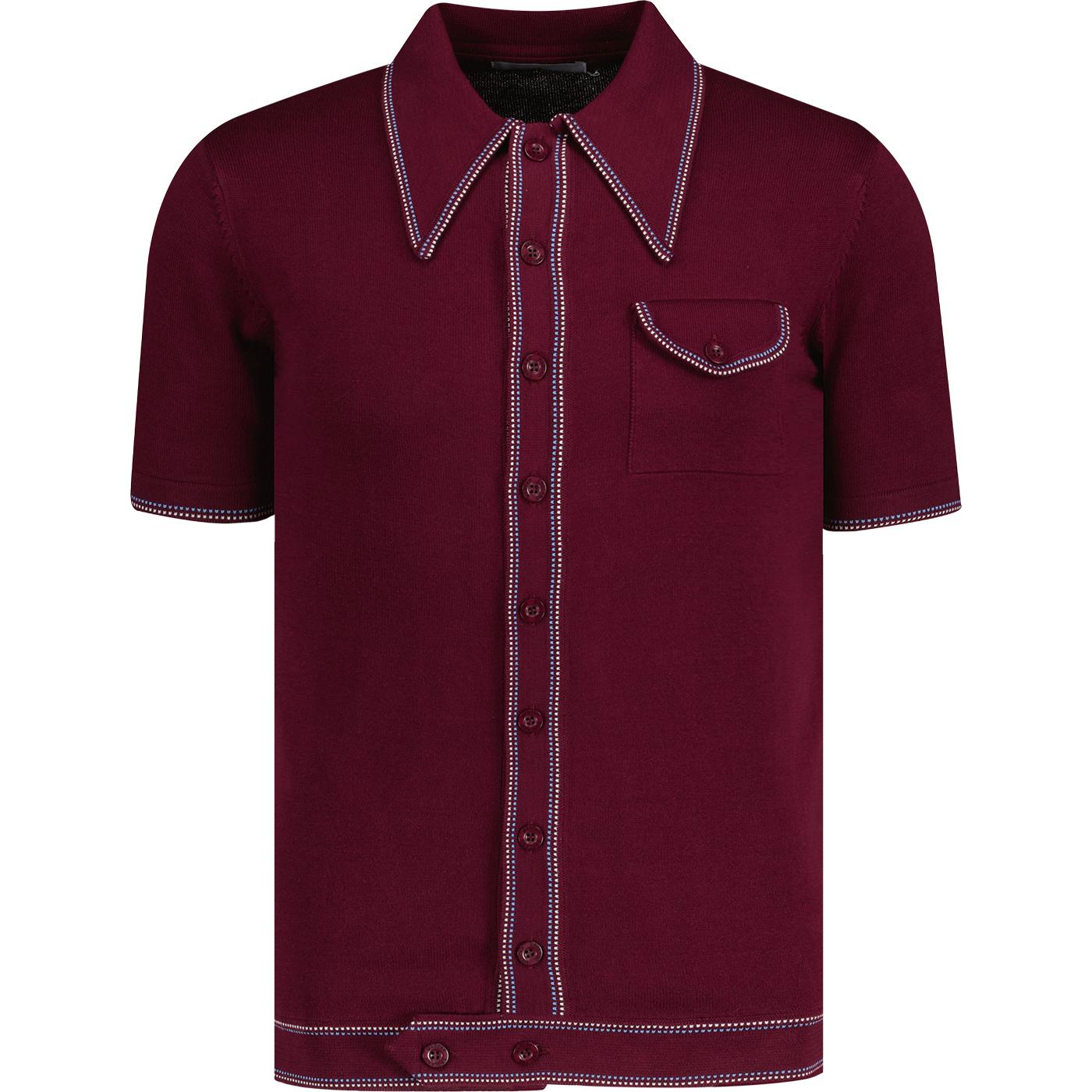 MadcapCrawdaddyKnitPoloClaret.