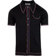 Madcap Crawdaddy Knit Polo Shirt Black