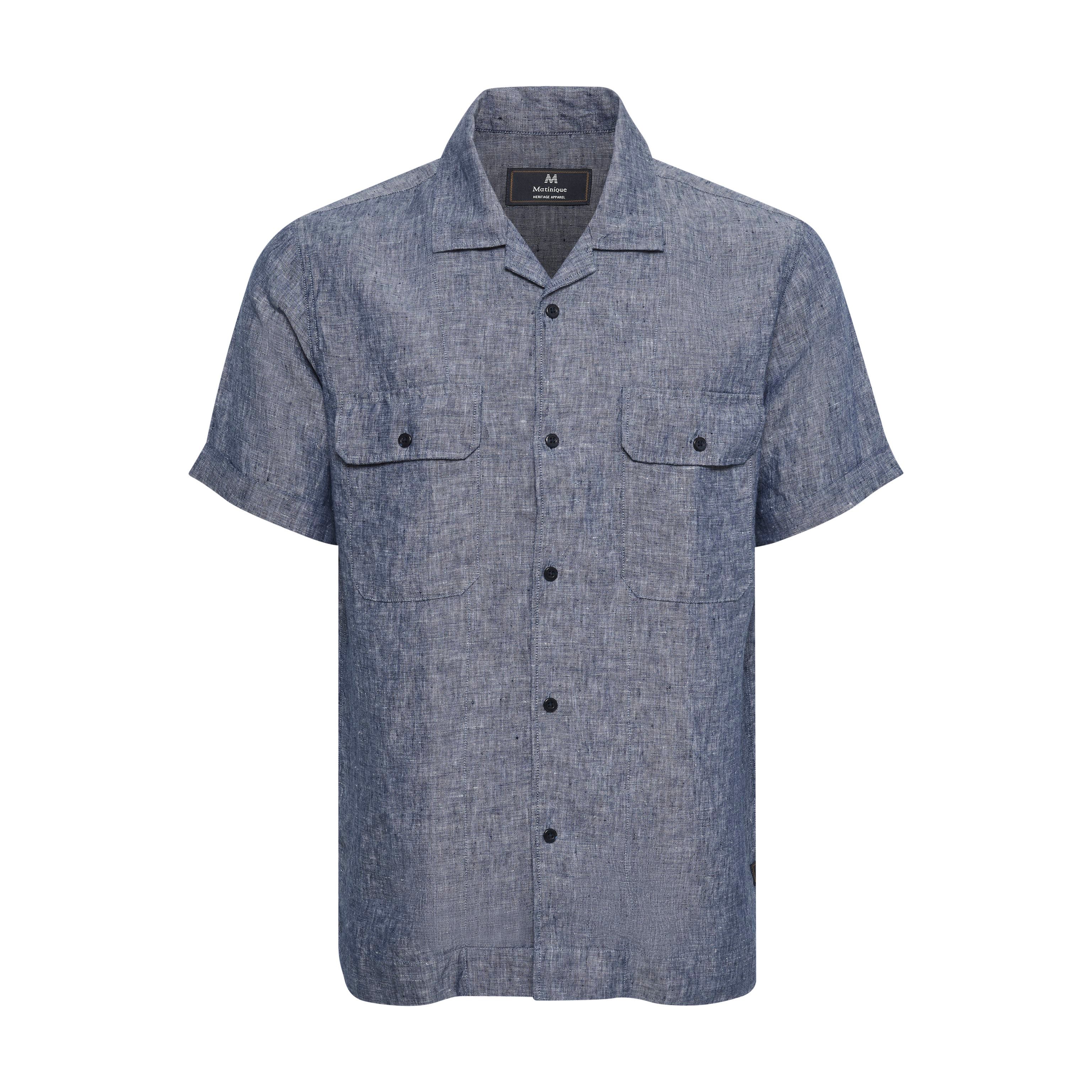 Matinique Linen Shirt Denim Blue