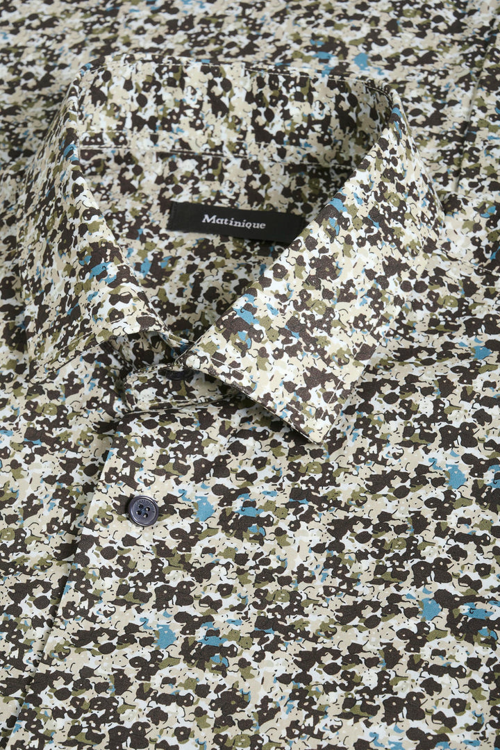 Matinique Camo Pattern Shirt Olive