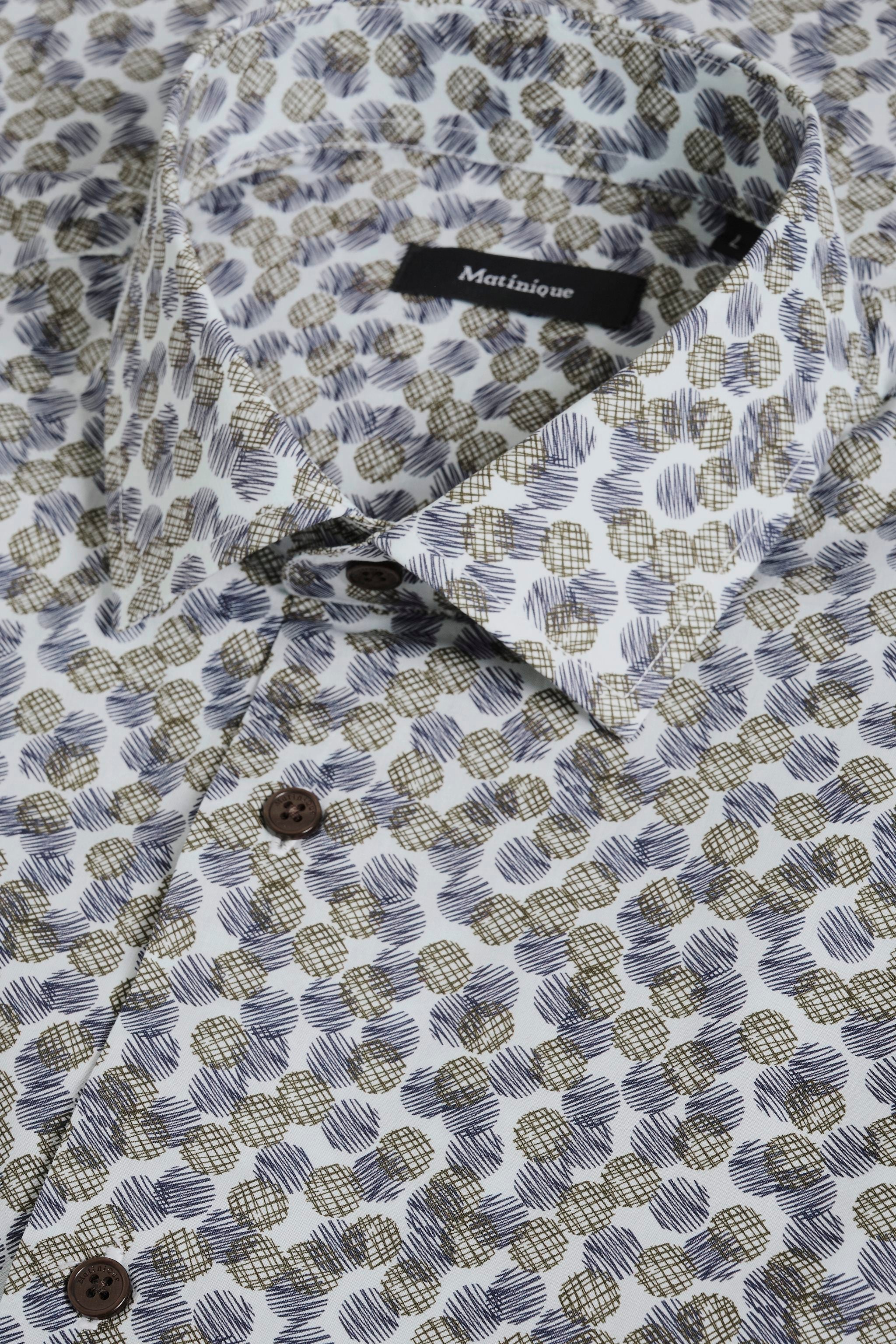Matinique Retro Pattern Shirt Sky