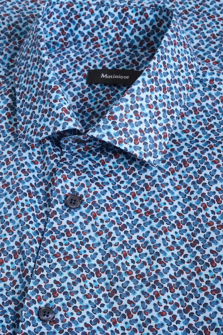 Matinique Vintage Pattern Shirt Blue