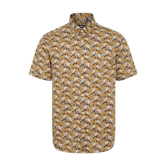 Matinique Floral Print Shirt Mustard