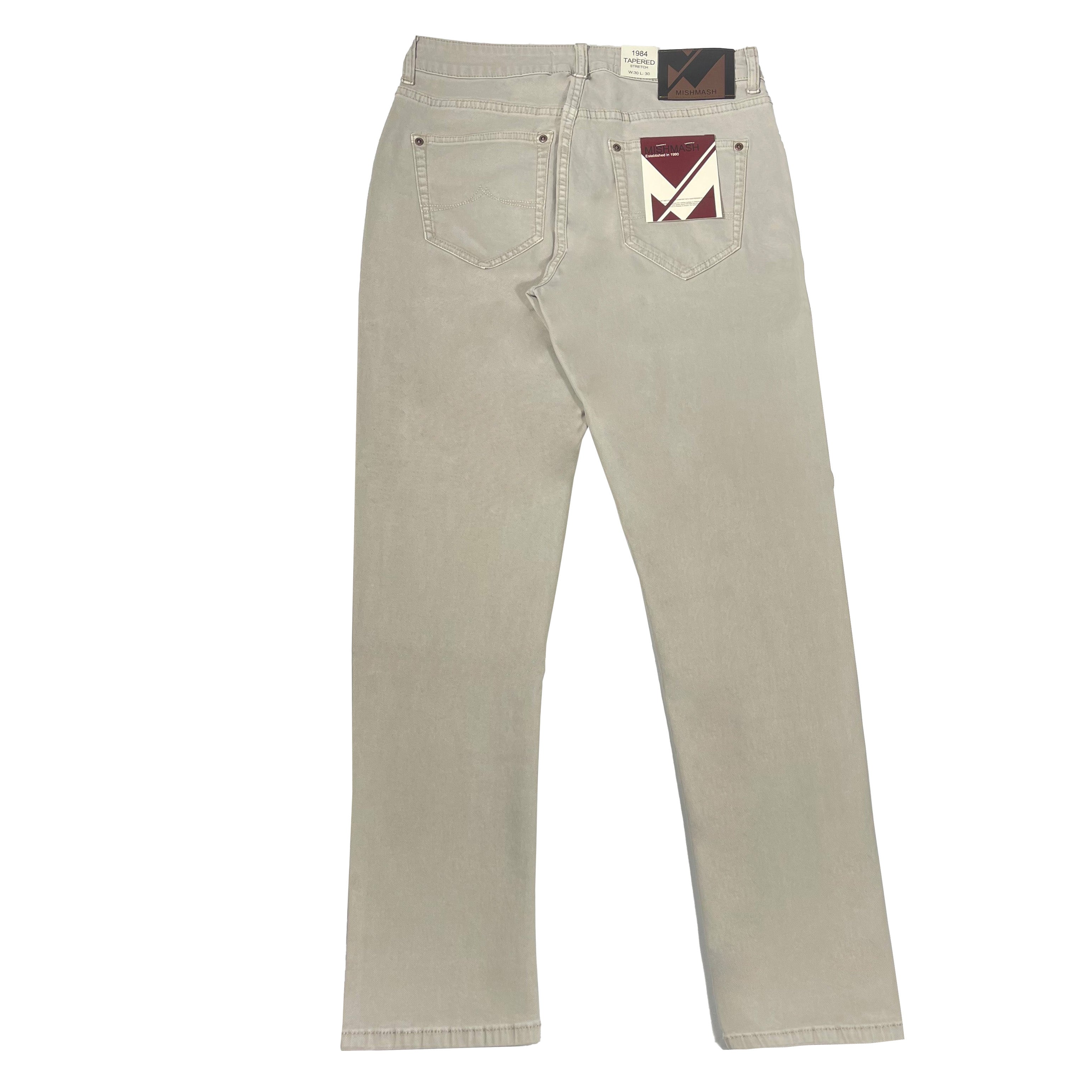 Mish Mash Tapered Canvas Jeans Stone