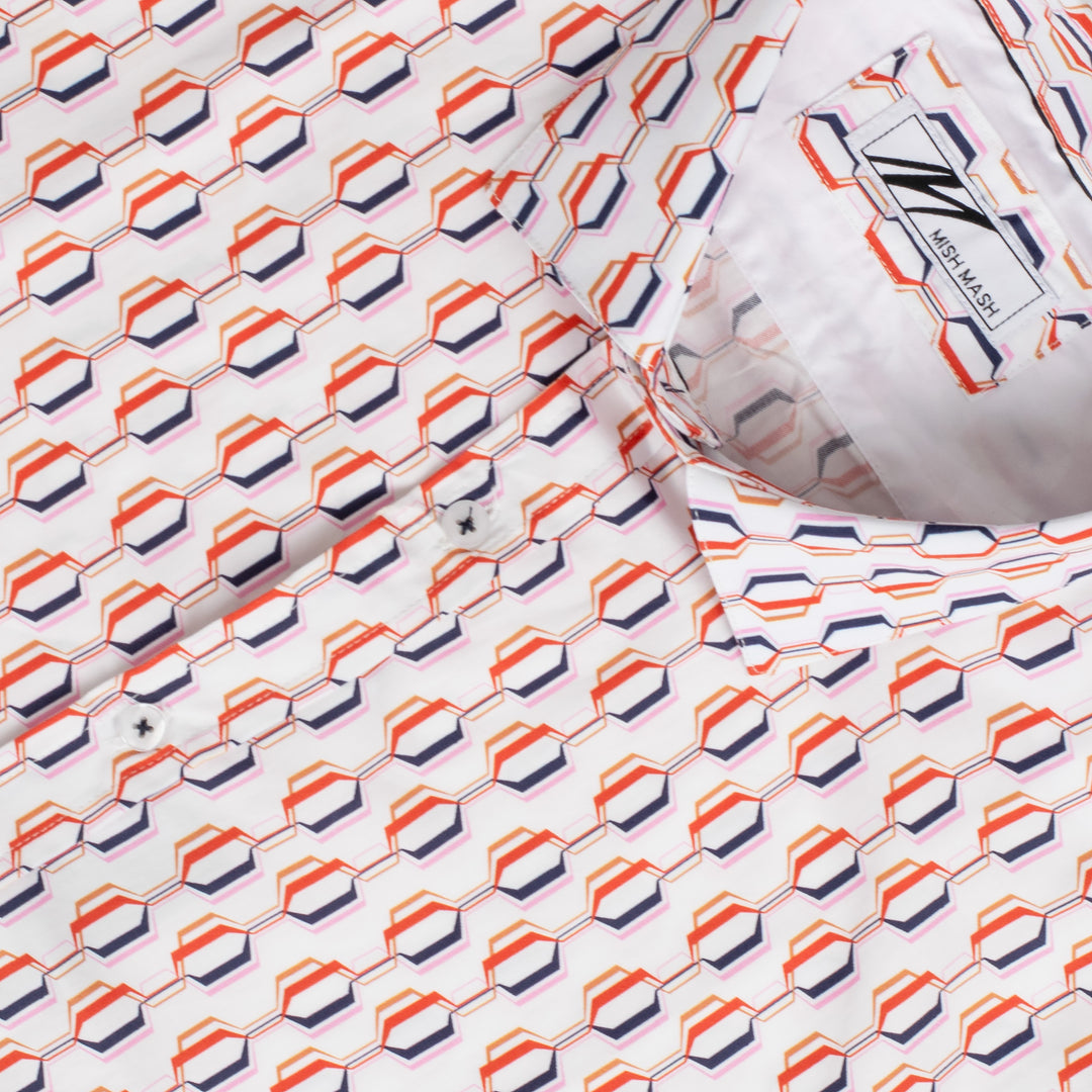 Mish Mash Florence Pattern Shirt White
