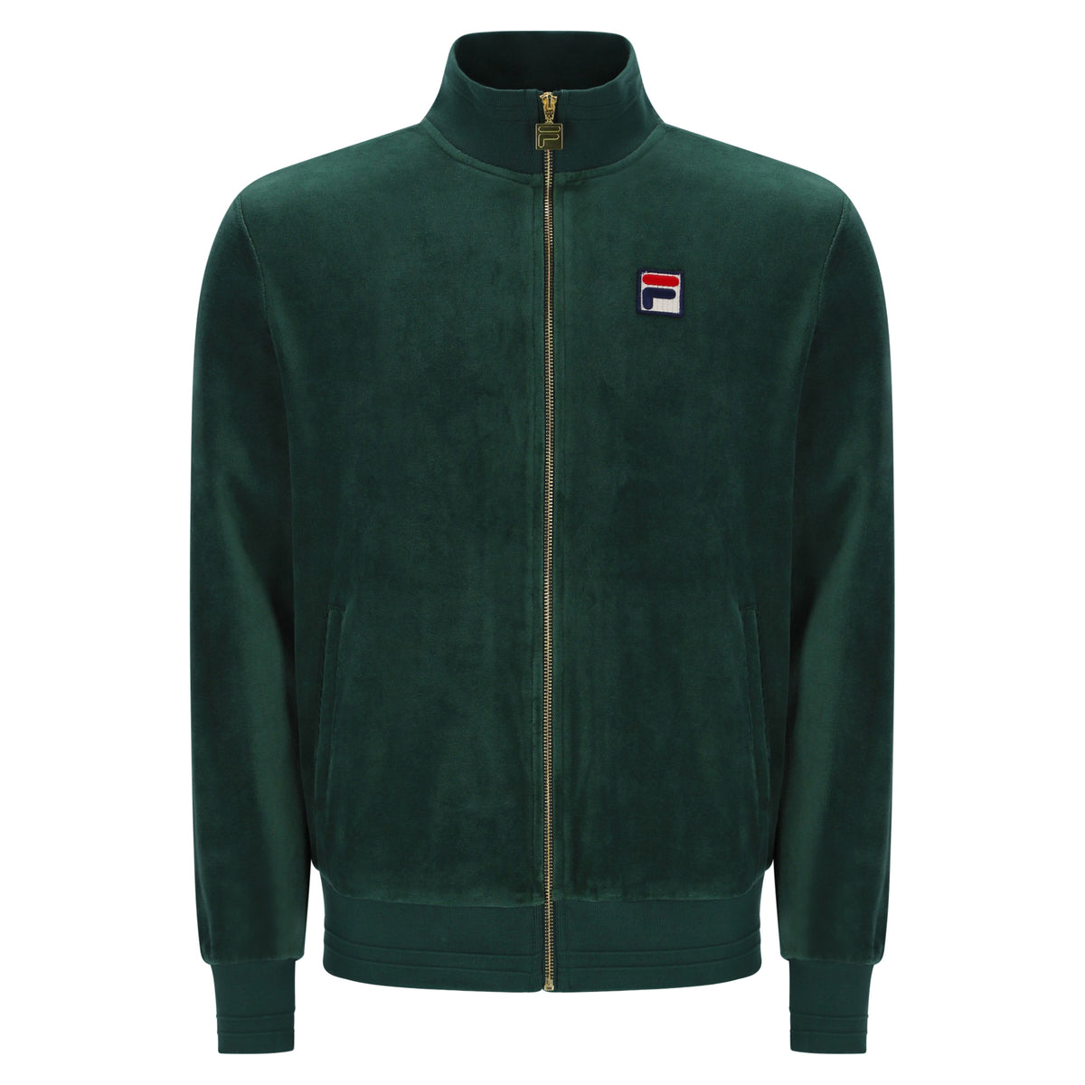 Fila Vintage Nero Velour Track Top Green