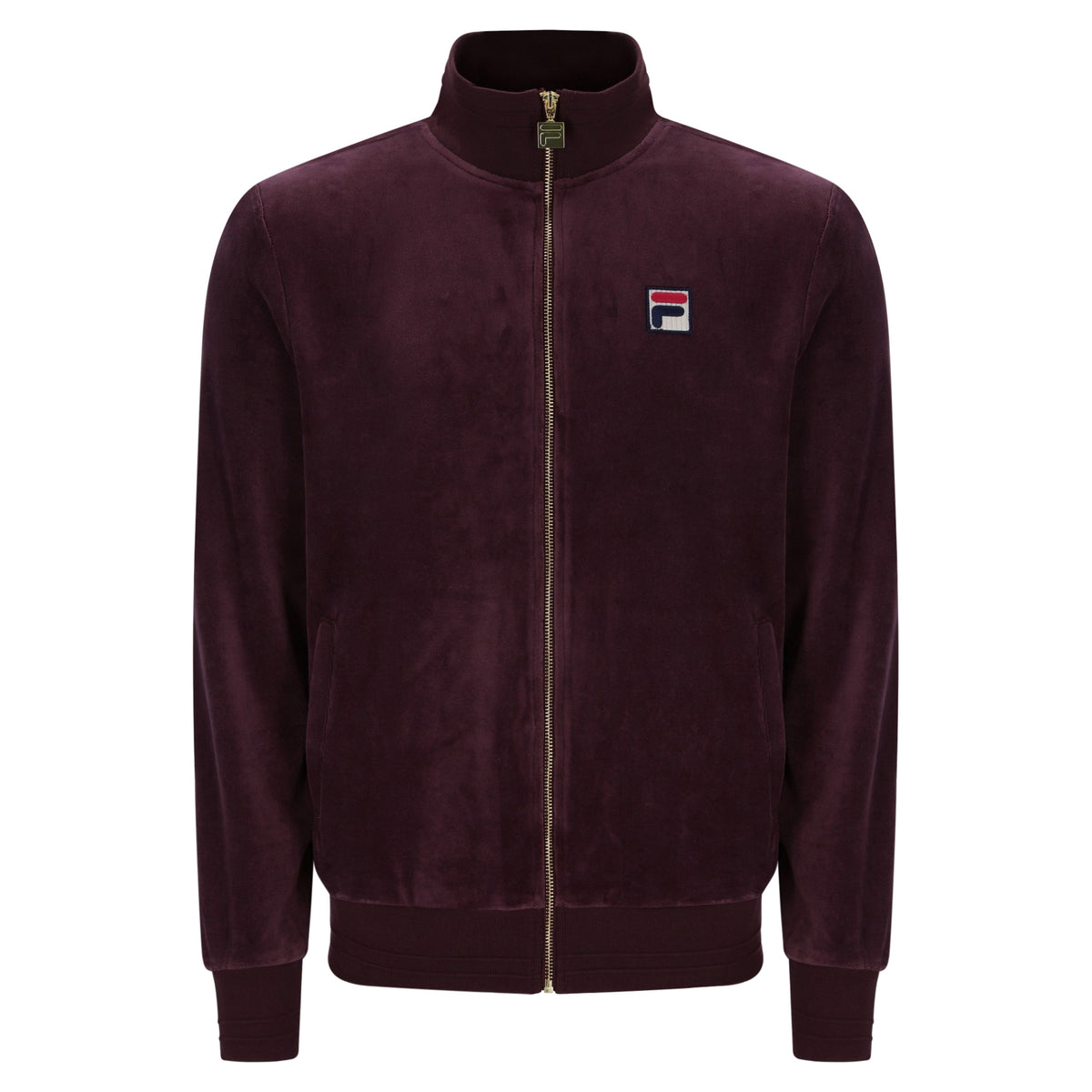 Fila Vintage Nero Velour Track Top Purple