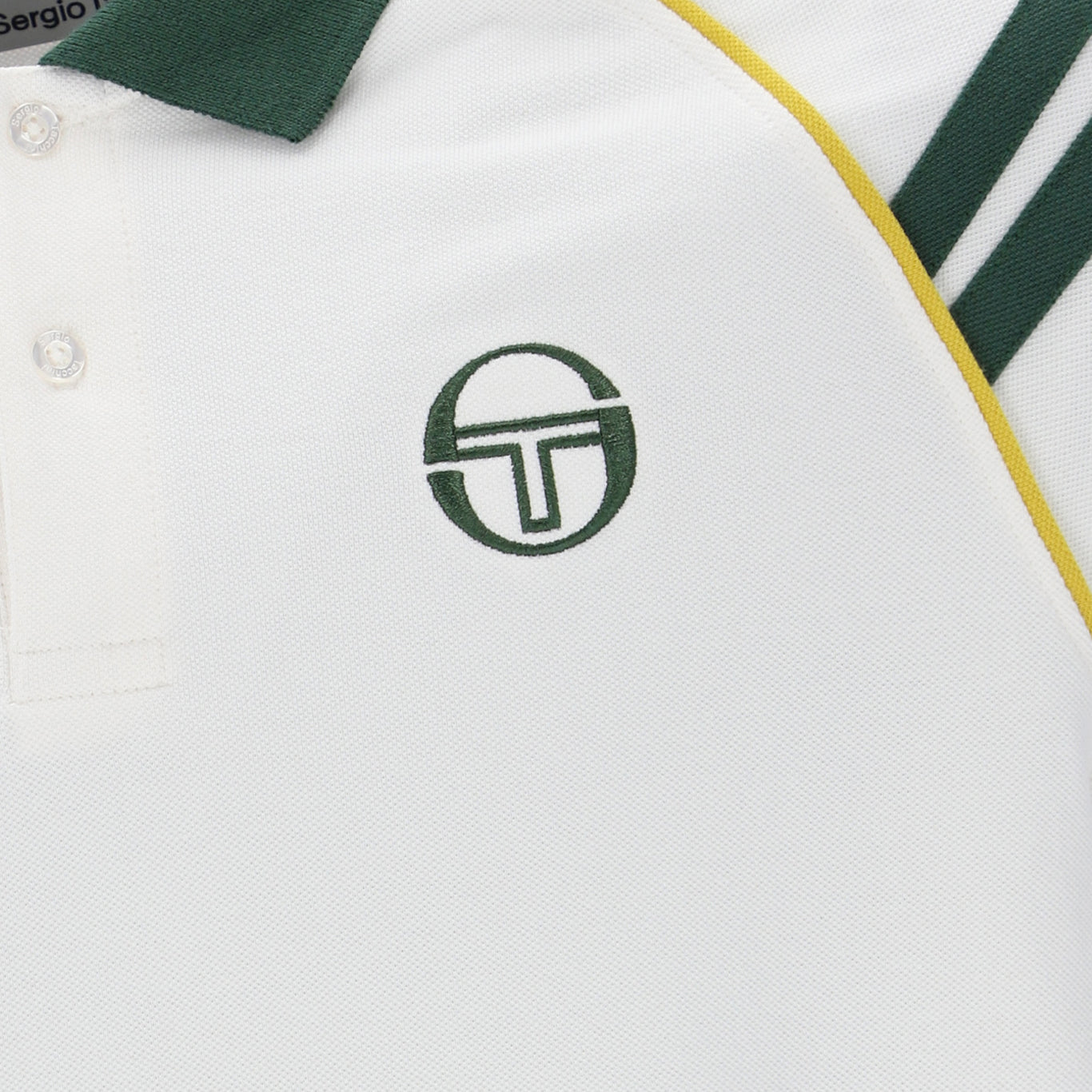 Sergio Tacchini Cortona Polo Shirt Cream/Green