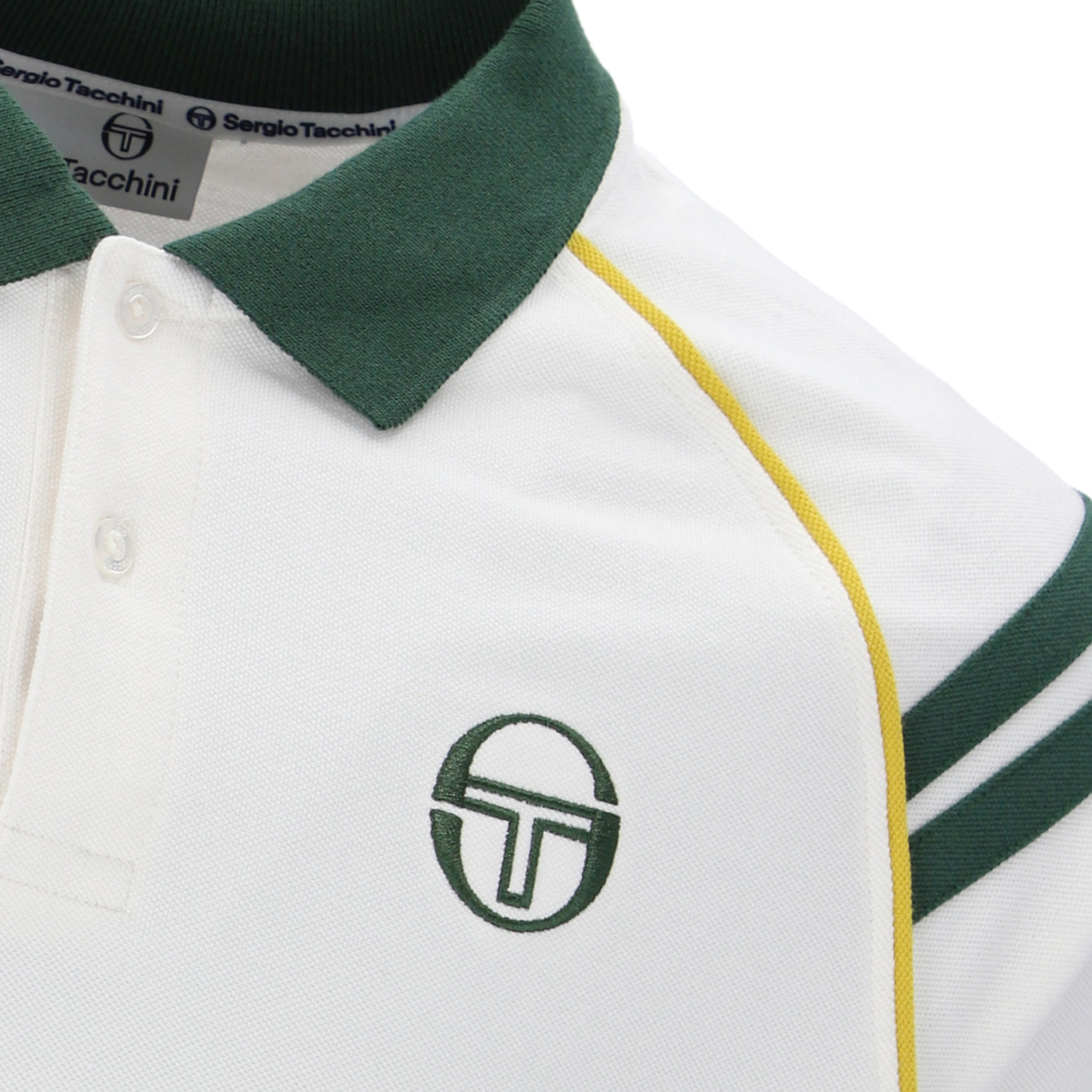 Sergio Tacchini Cortona Polo Shirt Cream/Green
