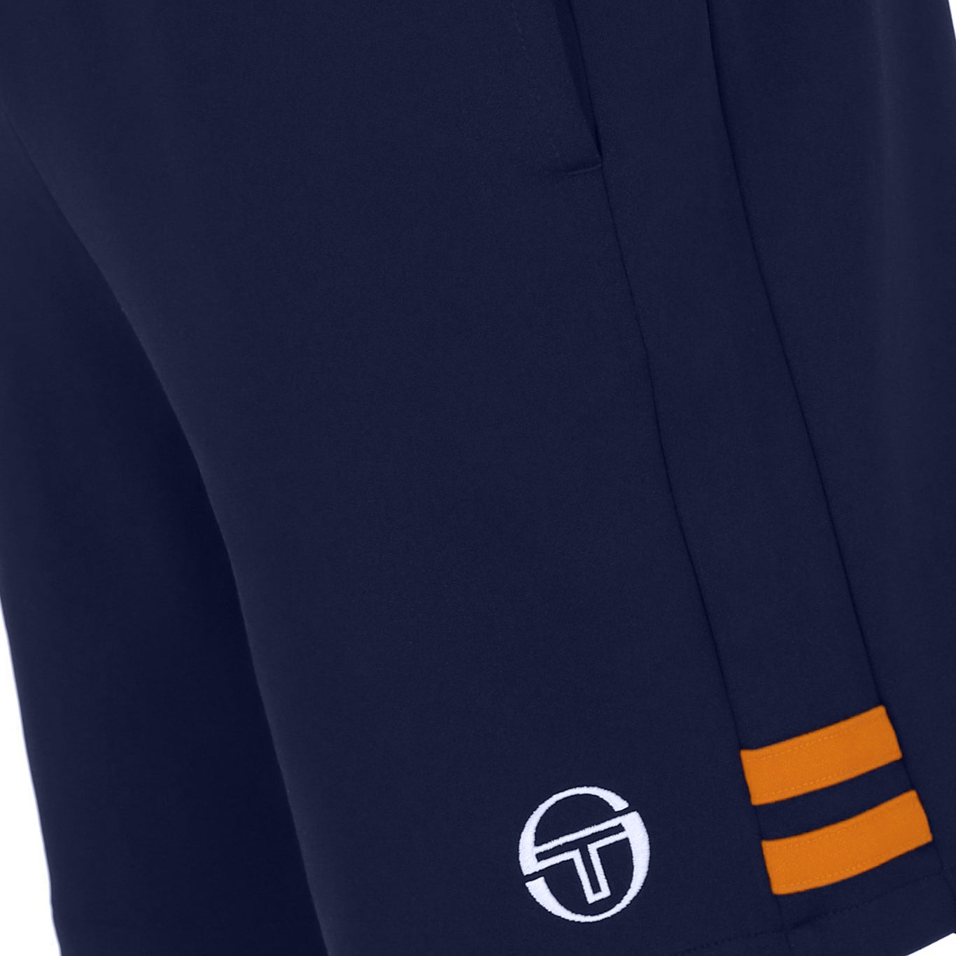 Sergio Tacchini Orion Casual Stripe Shorts - Navy Blue & Orange