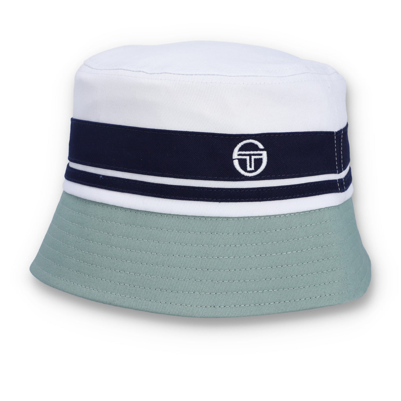 Sergio Tacchini Newsford Bucket Hat White/Blue