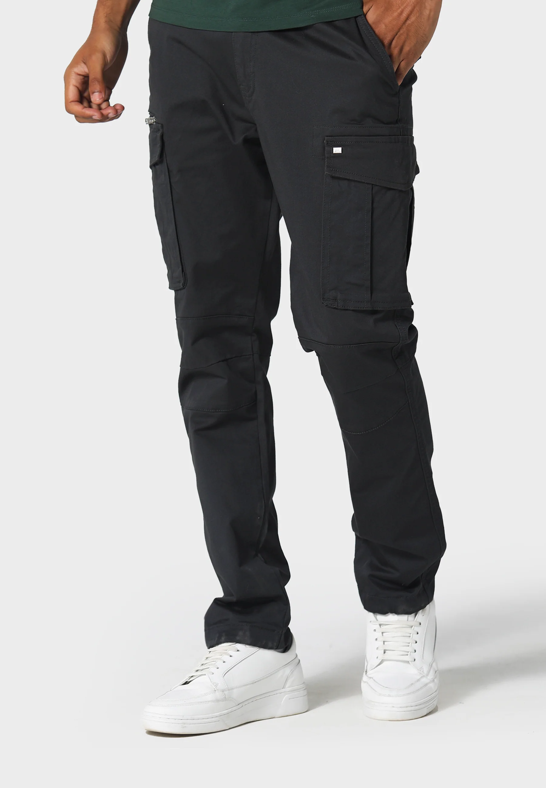 Police Newton Cargo Pants Charcoal