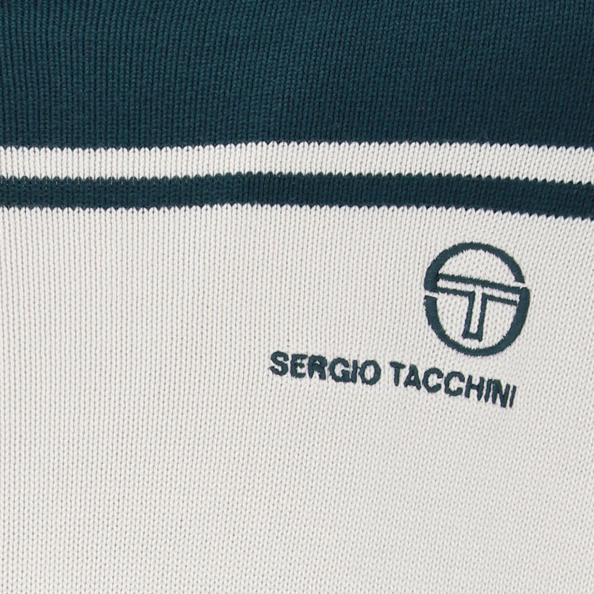 Sergio Tacchini Youngline Knit Jumper Cream/Teal