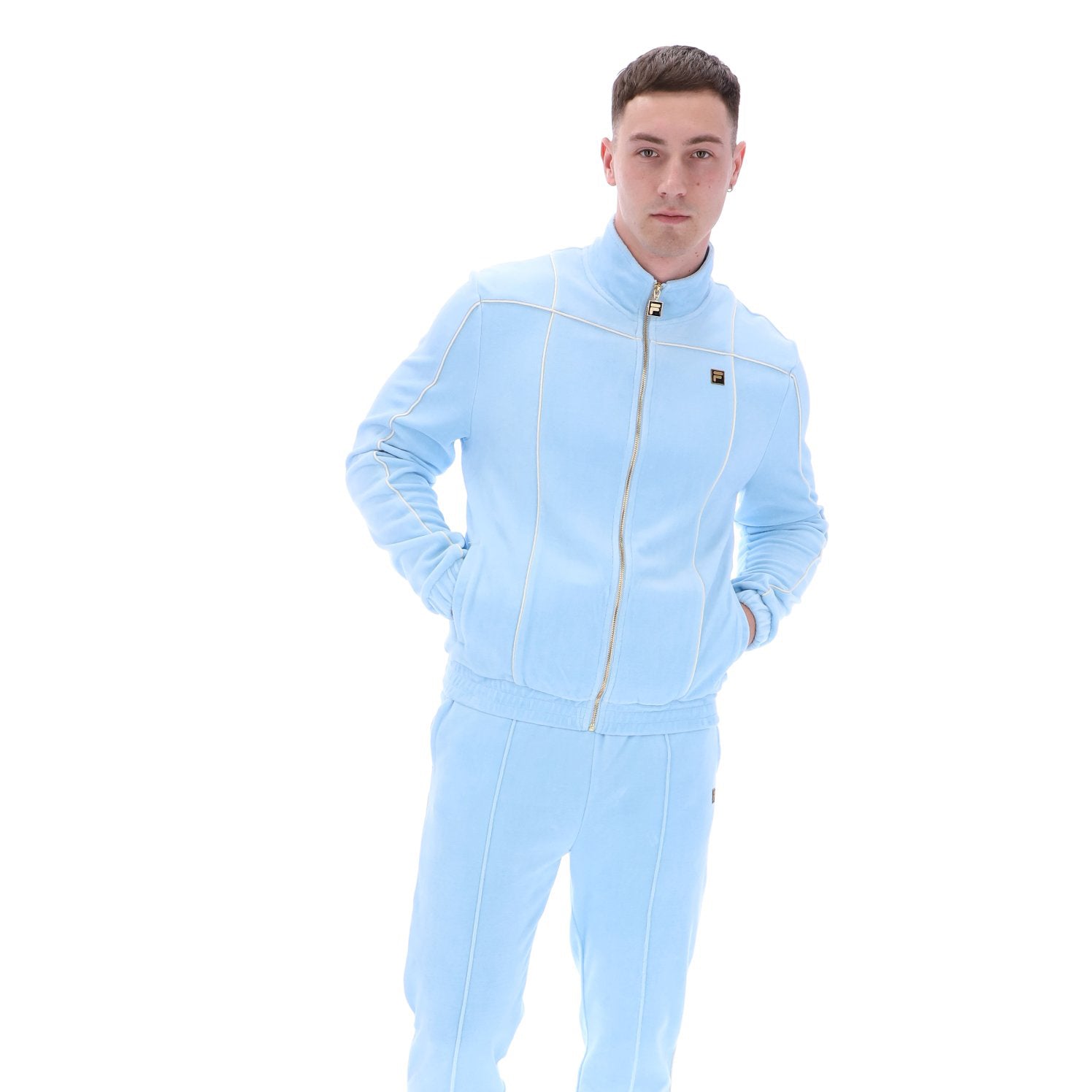 Fila Gold Nichols Velour Track Top Sky