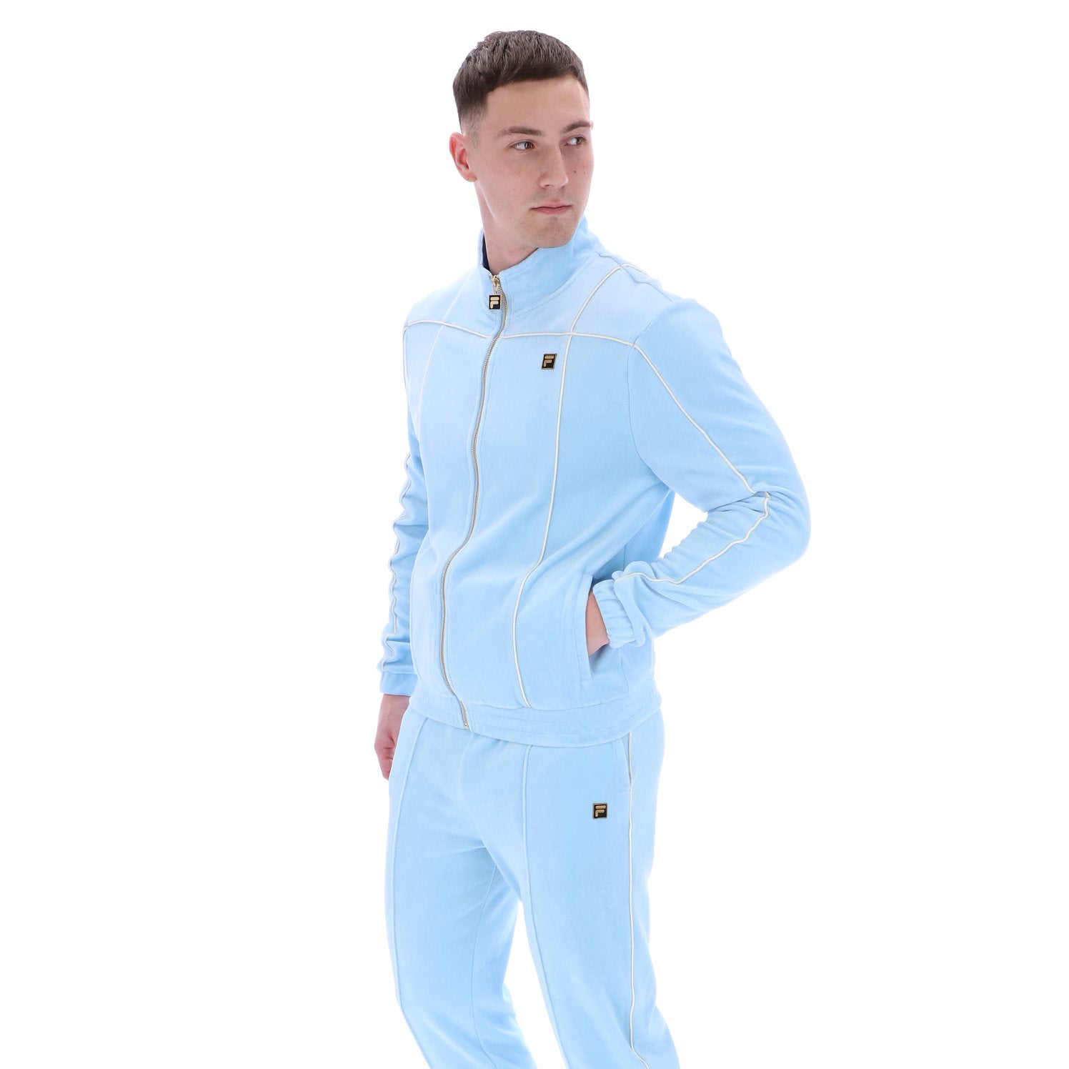 Fila Gold Nichols Velour Track Top Sky